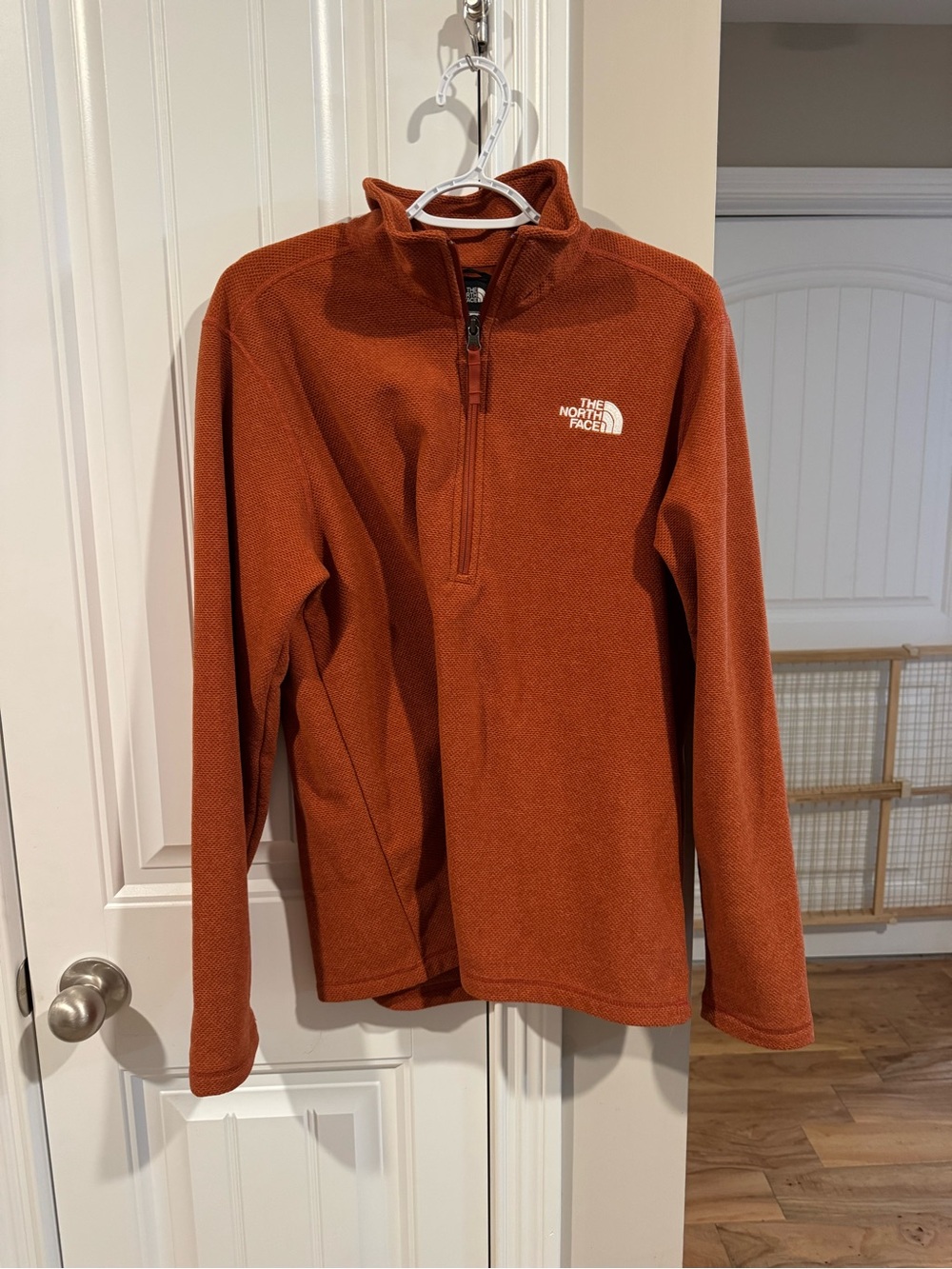 The North Face Men's Rust Orange Half-Zip Fleece Pullover